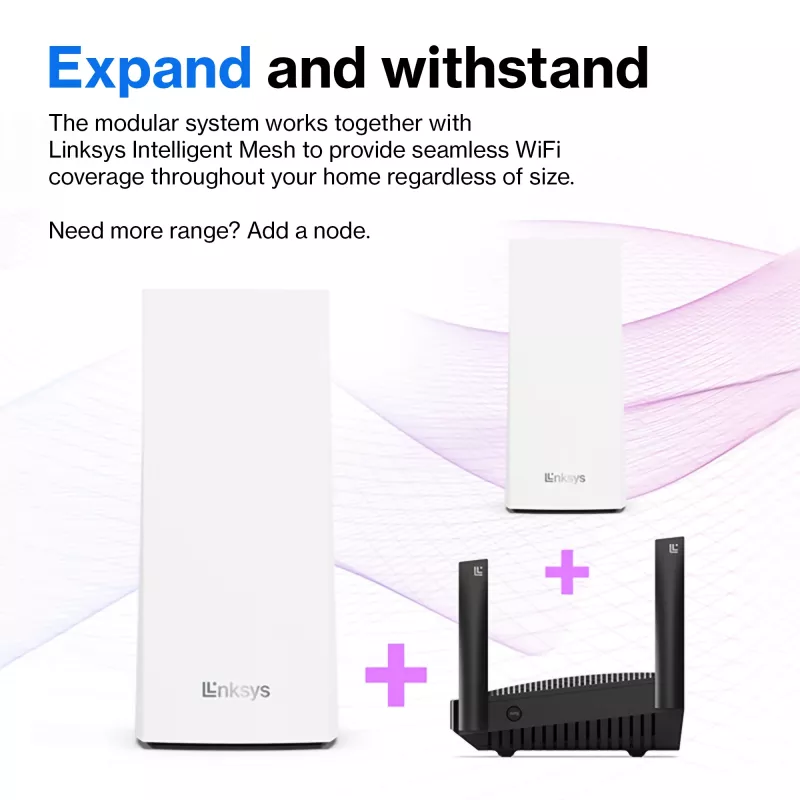Linksys AX5400 Whole Home Mesh WiFi 6 Dual-Band System, 2er-Pack