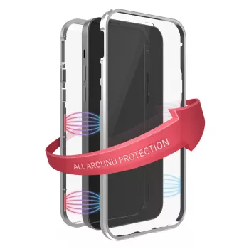 Hama 360° Glass Handyhülle Abdeckung Silber Transparent für iPhone 14 Pro Max