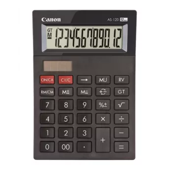 Canon AS-120 II DBL Mini-Tischrechner, Schwarz