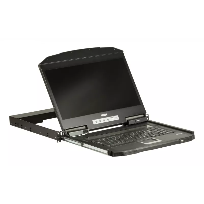 ATEN CL3100NX Rack-Konsole 47 cm (18,5″) 1366 x 768 Pixel Metall, Kunststoff Schwarz 1HE