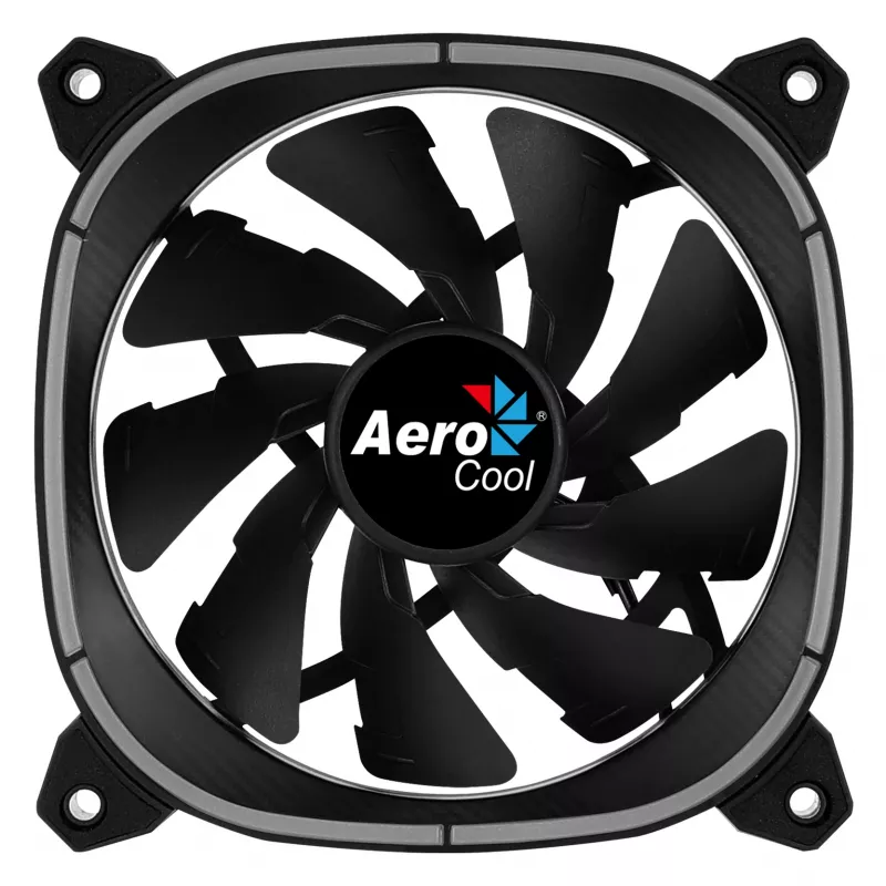 Aerocool ASTRO12 PC-Lüfter 12cm LED RGB Antivibration 6 Pins Schwarz