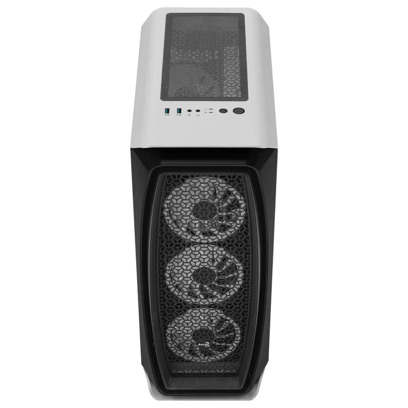 Aerocool AEROONEDUOWHV1 Gaming ATX-Gehäuse 4xARGB-Lüfter Weiß