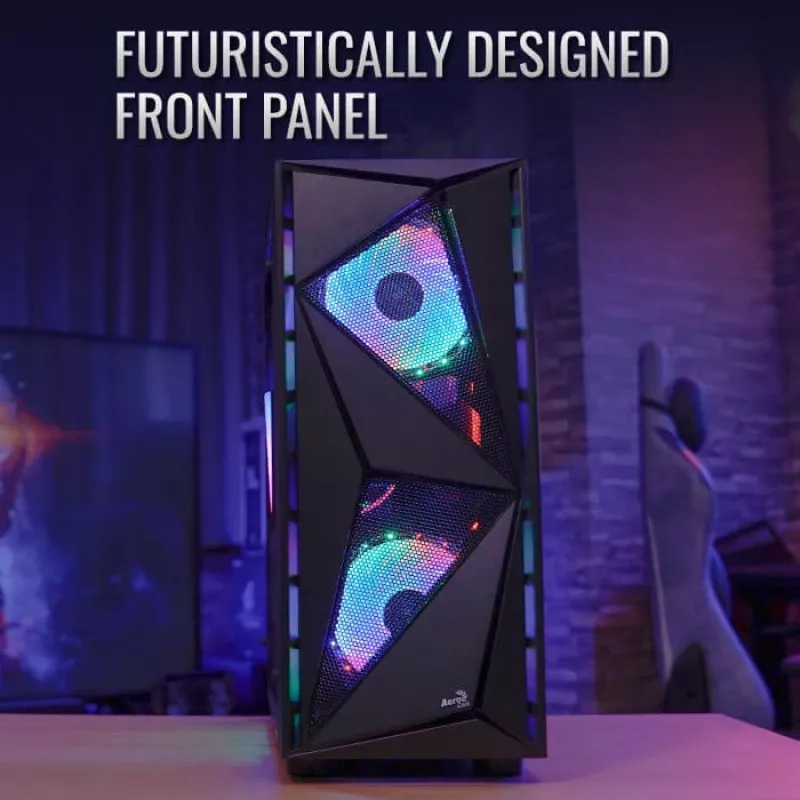 Aerocool Glider Tempered Glass Schwarz