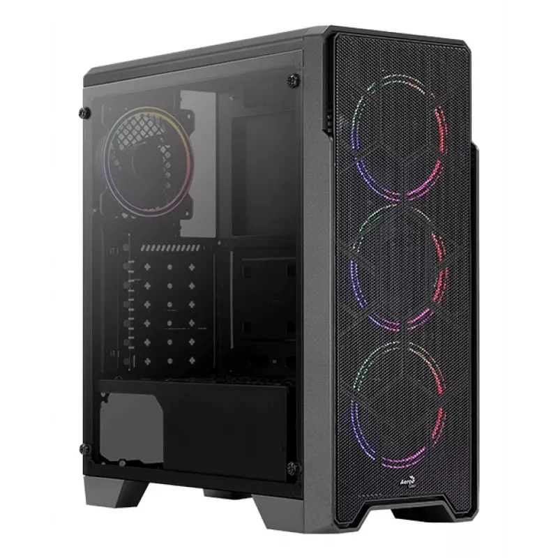 Aerocool Ore Tempered Glass Midi Tower Schwarz