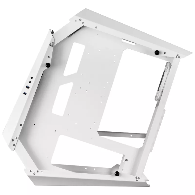 Mars Gaming MC51W Weiß PC-Gaming-ATX-Gehäuse mit doppeltem Hartglas, 5x RGB 12cm Lüfter