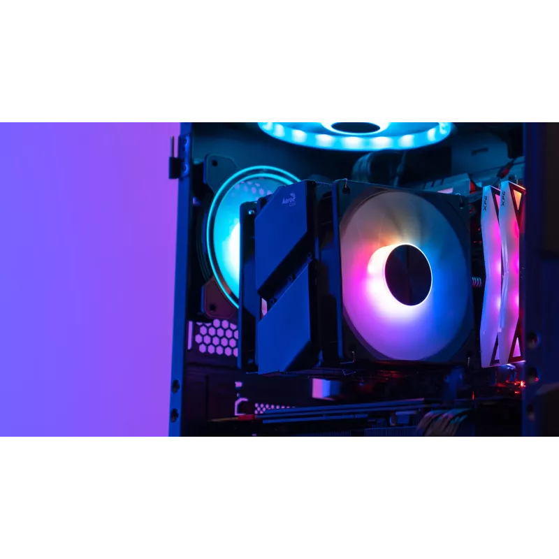 Aerocool Rime 4 Dual Prozessor-Luftkühler 12 cm Schwarz 1 Stück