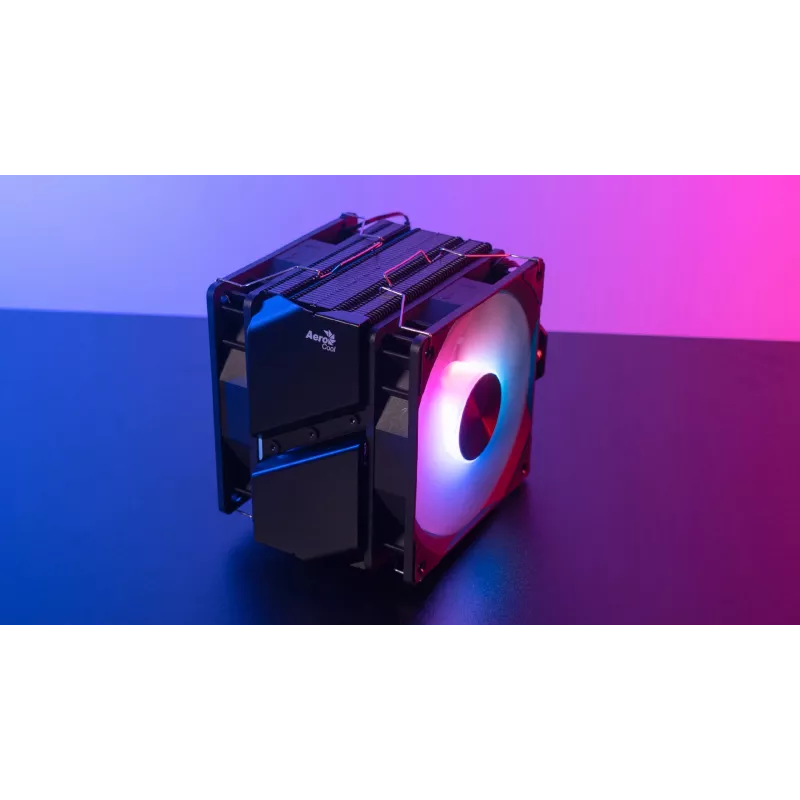 Aerocool Rime 4 Dual Prozessor-Luftkühler 12 cm Schwarz 1 Stück