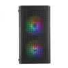 Mars Gaming MC300 Micro ATX Tempered Glass PC Case 3xFRGB Fan Schwarz