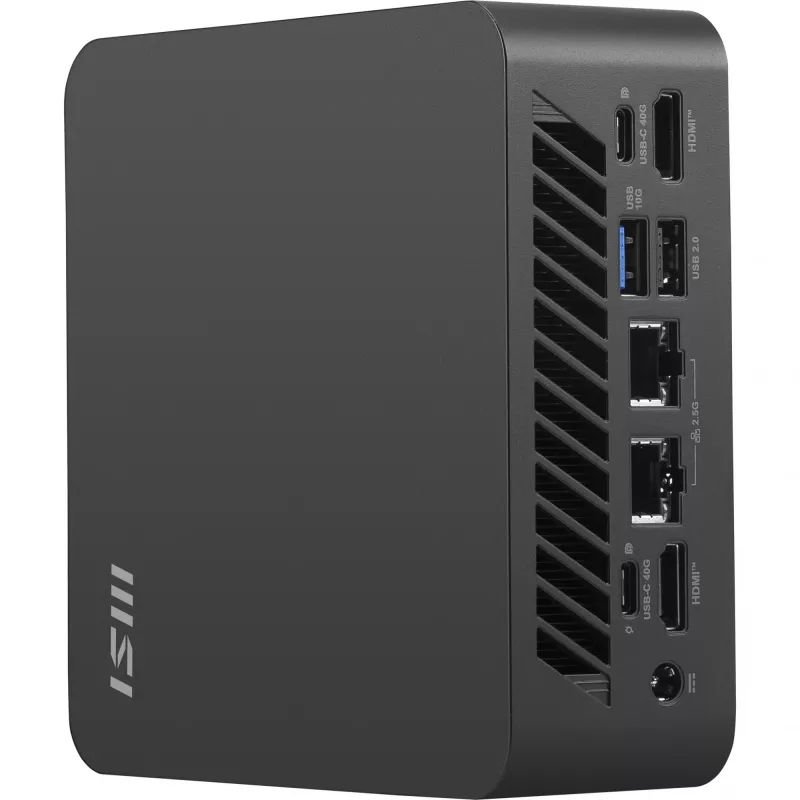 MSI Cubi Z AI 8M-006BEU Mini-PC Barebone, AMD Ryzen 7 8845HS, ohne RAM, ohne Speicher, ohne Betriebssystem, Wi-Fi 6E, Schwarz