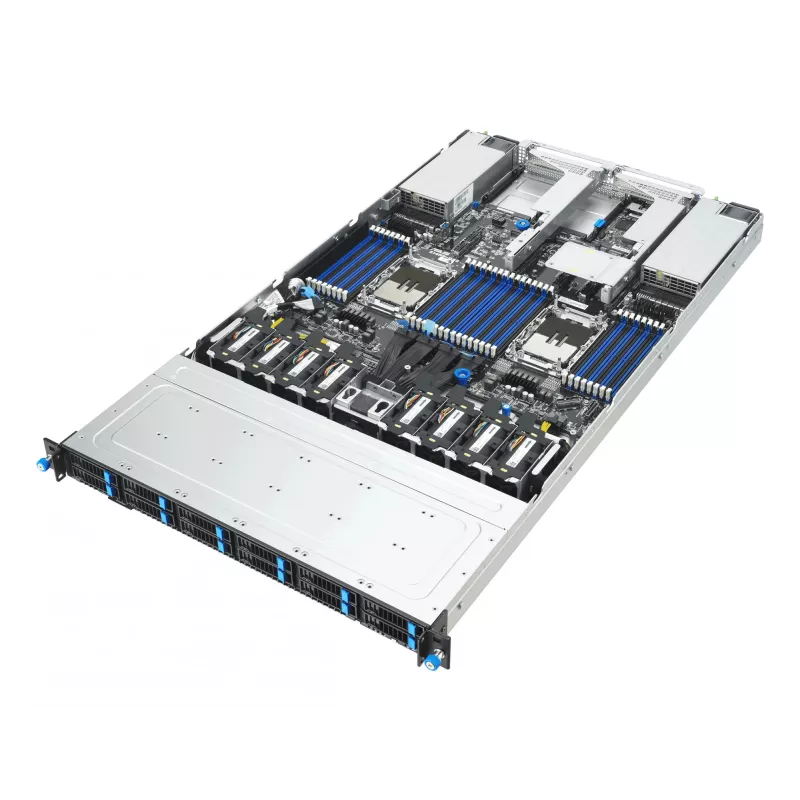 ASUS RS700-E12-RS12U Rack (1U) Schwarz, Stahl