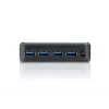 ATEN 4-Port USB 3.0 Peripherie-Sharing-Gerät, 5 Gbit/s, Micro-USB Typ B, Schwarz, Kunststoff, 0 - 40 °C, -20 - 60 °C