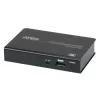ATEN 2-Port 4K DisplayPort 1.2a Splitter, DisplayPort, 2x DisplayPort, 4096 x 2160 Pixel, Schwarz, Metall, 4K Ultra HD