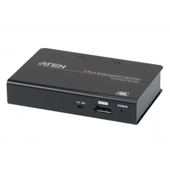 ATEN 2-Port 4K DisplayPort 1.2a Splitter, DisplayPort, 2x DisplayPort, 4096 x 2160 Pixel, Schwarz, Metall, 4K Ultra HD