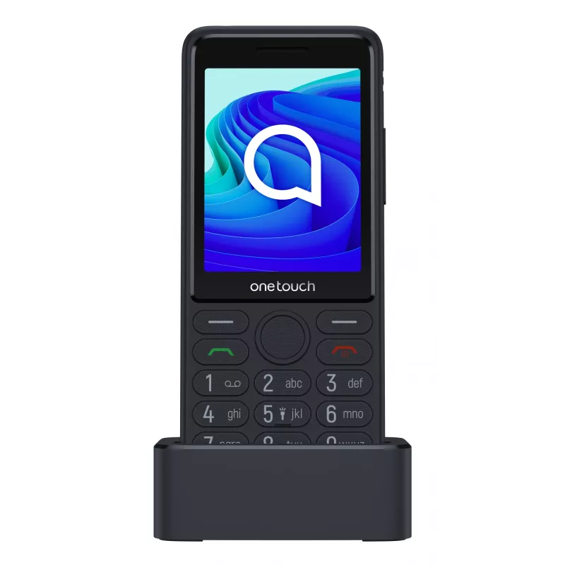 TCL OneTouch 4042S Dual-SIM-Feature-Phone mit Ladestation, grau