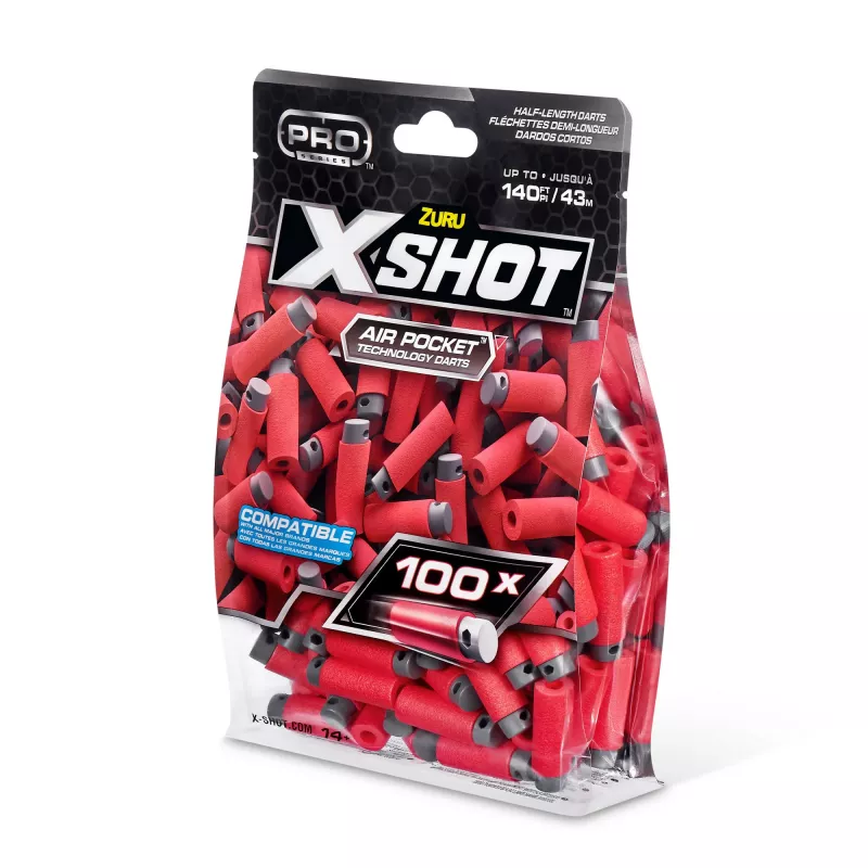 XSHOT Pro Series Halblange-Pfeile Nachfüllpack (100 Pfeile) ZURU