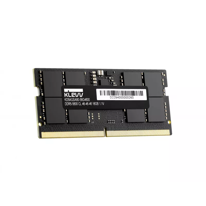 Klevv 16GB LAPTOP-RAM-MODUL DDR5 5600MT/s PC5-44800 UNBUFFERED NON-ECC SODIMM 1,1V 2GX8 CL46