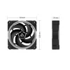 ARCTIC BioniX P120 A-RGB 120 mm Gehäuselüfter, 3er-Pack, Schwarz