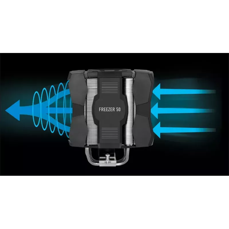 ARCTIC Freezer 50 inkl. A-RGB-Steuergerät – Multi-kompatibler Dual-Tower-CPU-Kühler mit A-RGB
