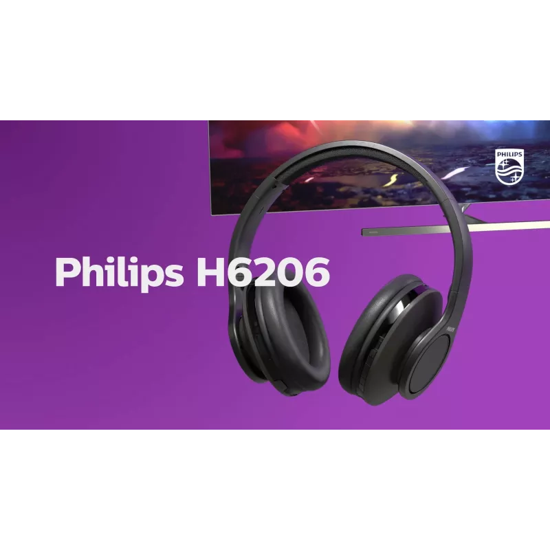 Philips 6000er Serie TAH6206BK/00 Kopfhörer/Headset Kabellos Head-Band Musik Bluetooth Schwarz
