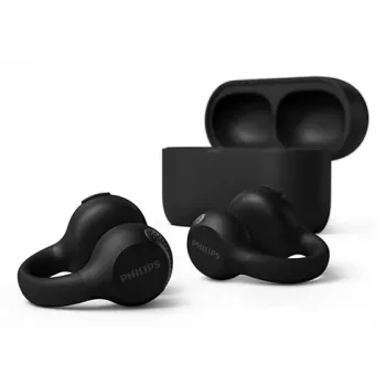 Philips 2000er-Serie TAQ2000BK Headset True Wireless Stereo (TWS) Ohrclip, Open-Ear Anrufe/Musik Bluetooth Schwarz