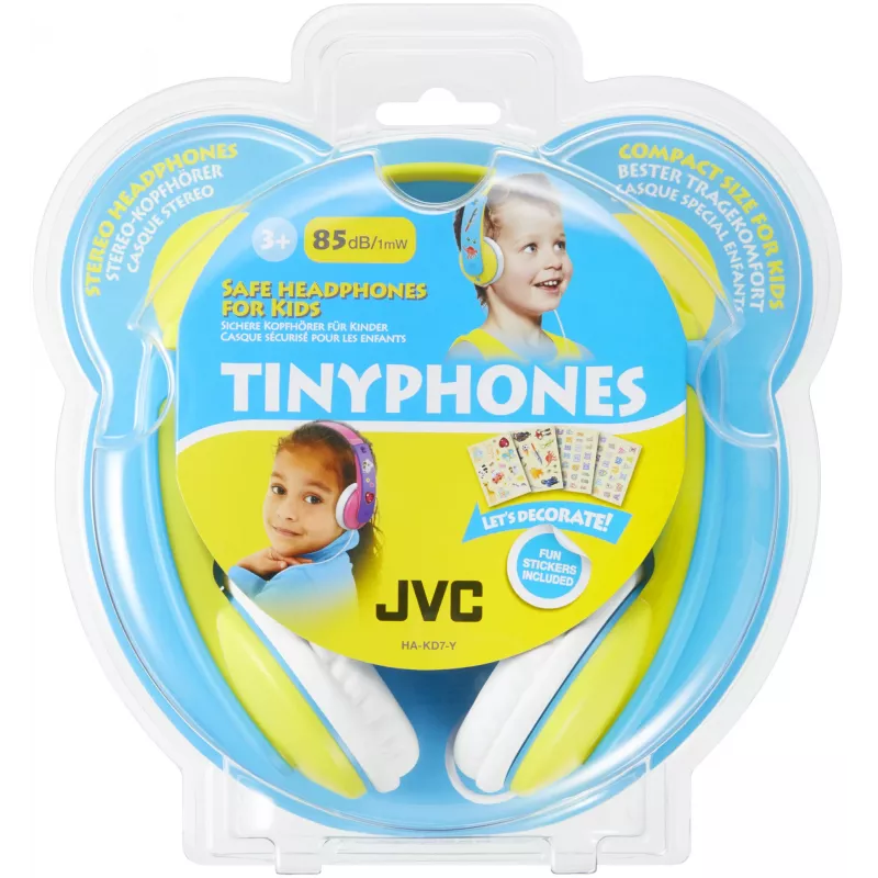 JVC HA-KD7-Y-E Kopfhörer Kabelgebunden Nackenbügel Musik Blau, Gelb