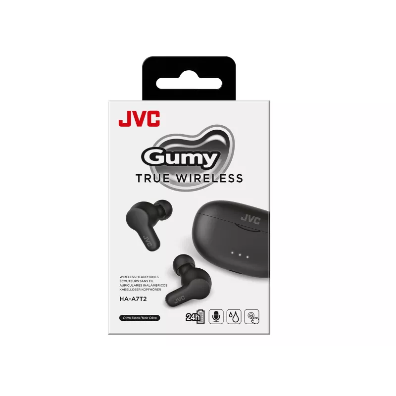 JVC Gumy TWS Stix Schwarz, True Wireless Stereo (TWS), 20 - 20000 Hz, Anrufe/Musik, 8,4 g, Headset, Schwarz