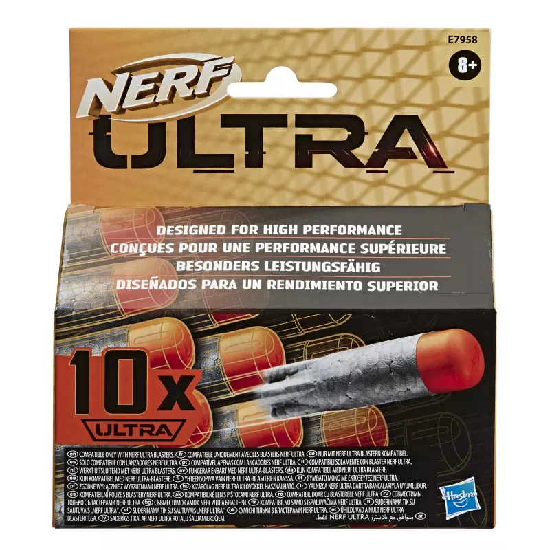Nerf Ultra 10-Dart Refill Pack -- Das Ultimative im Dart-Blasting -- Nur kompatibel mit Blastern