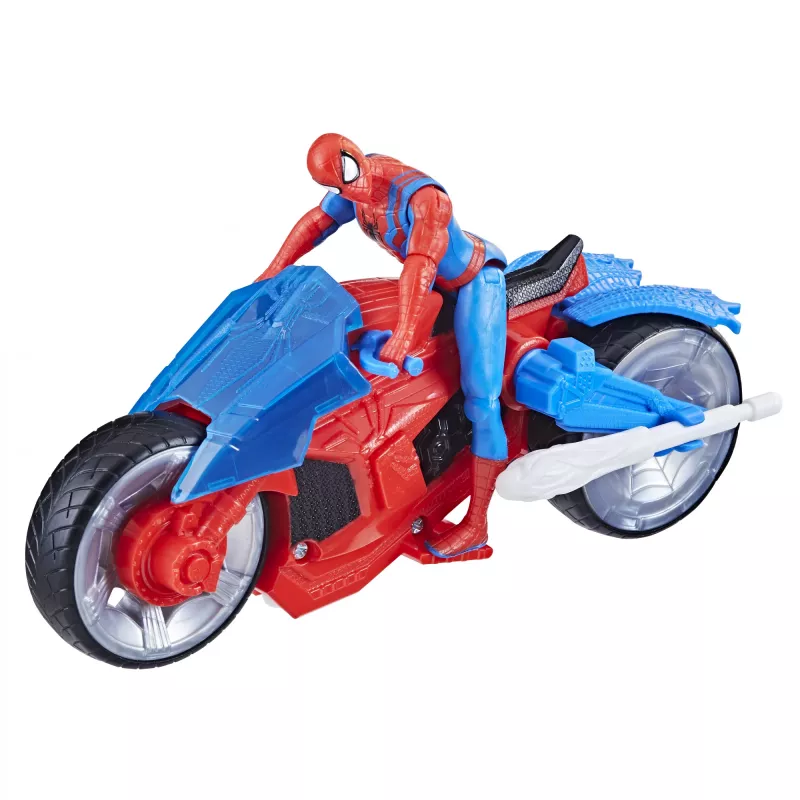 Marvel Spider-Man Spider-Man Web Blast Cycle Kinder-Spielset mit beweglicher Spider-Man Action-Figur