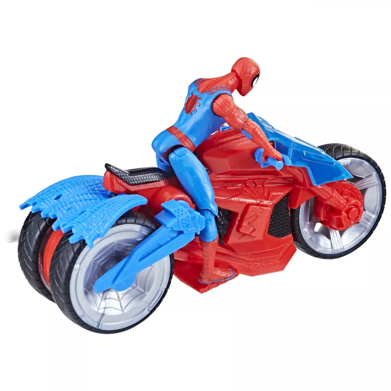 Marvel Spider-Man Spider-Man Web Blast Cycle Kinder-Spielset mit beweglicher Spider-Man Action-Figur