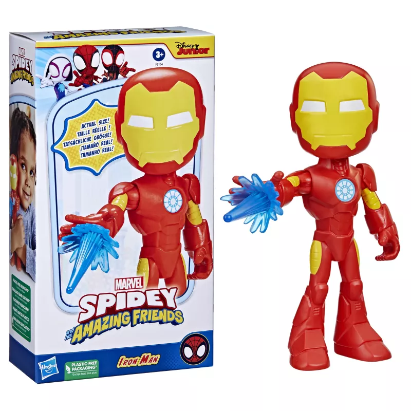 Marvel Spidey und seine Super-Freunde – Übergroße Iron Man-Figur, 3 Jahr(e), Marvel, Rot, Gelb