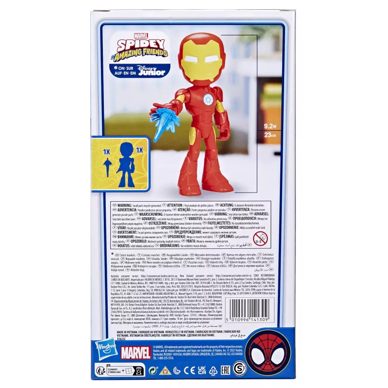 Marvel Spidey und seine Super-Freunde – Übergroße Iron Man-Figur, 3 Jahr(e), Marvel, Rot, Gelb