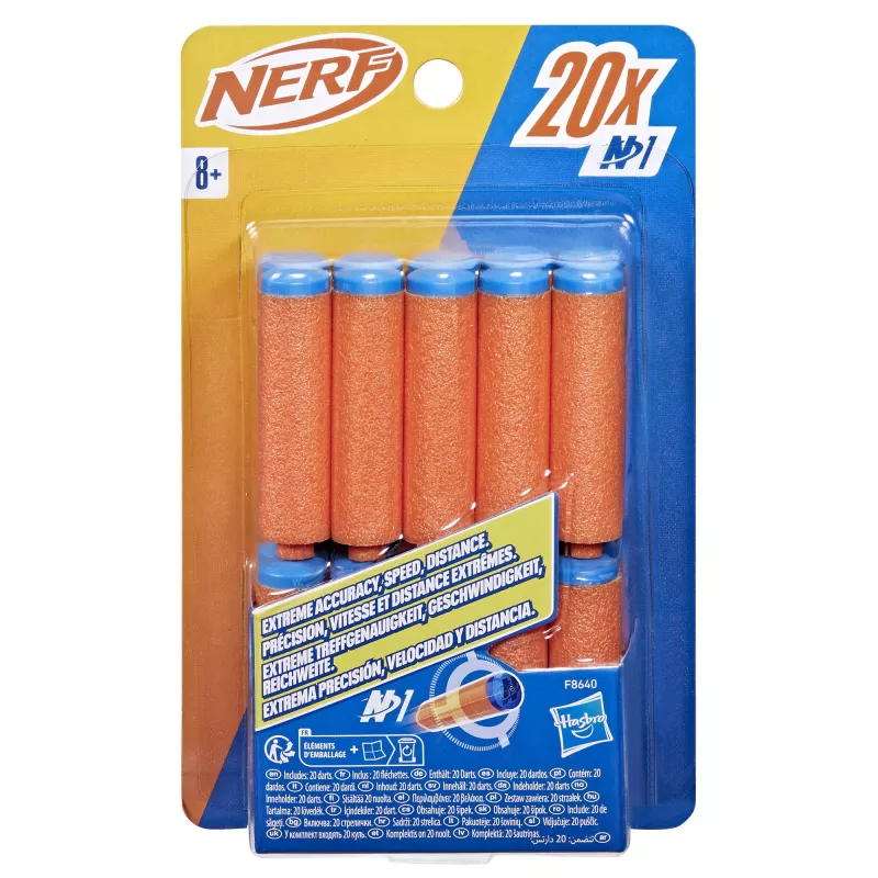 Nachfüllpack Nerf N Series N1-Darts 20x Blau Orange F8640