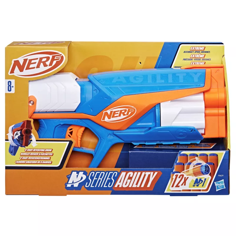 Spielzeugblaster NERF N Series Agility Blau Orange Weiß 8 Jahre