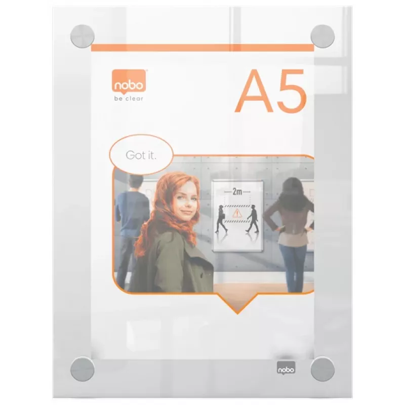 Nobo Premium Plus A5 Klarer Acryl-Wandposterrahmen
