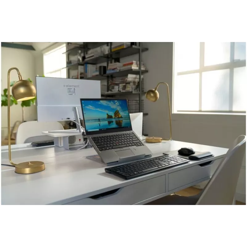 Kensington Tastatur AdvanceFit Wireless Schwarz Belgien, Full-size (100%), Kabellos, RF Wireless, AZERTY, Schwarz
