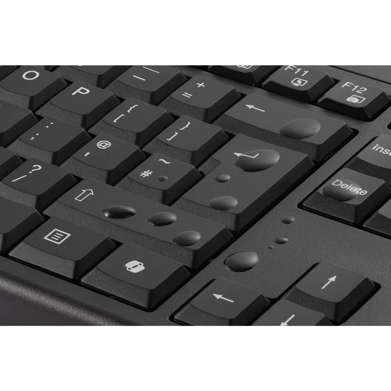 Kensington K75560BE, Kabellos, RF Wireless + Bluetooth, Membran, AZERTY, Schwarz, Maus inbegriffen