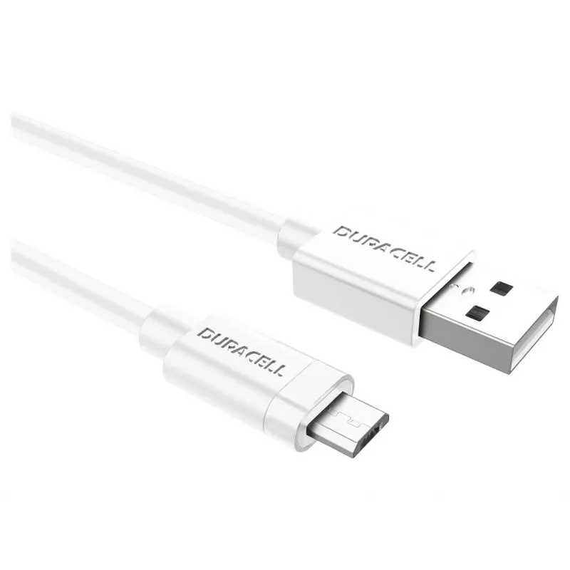 Duracell Sync/Charge Kabel 1 Metre White, 1 m, USB-A, Micro-USB-A, 2.0, Weiß