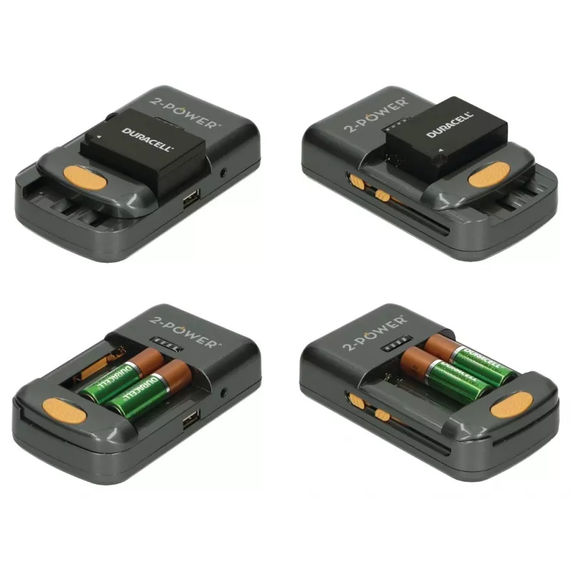 2-Power Universelles Kamera-Akkuladegerät – Einzelhandel, Lithium-Ionen (Li-Ion), AA, AAA, Nein