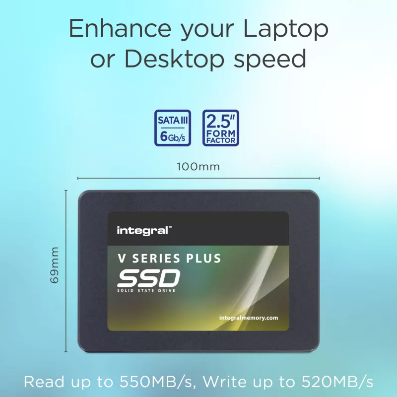 Integral 512GB SSD 2,5 Zoll SATA 3 R-550MB/s W-520MB/s TBW 150 V SERIES 2 PLUS