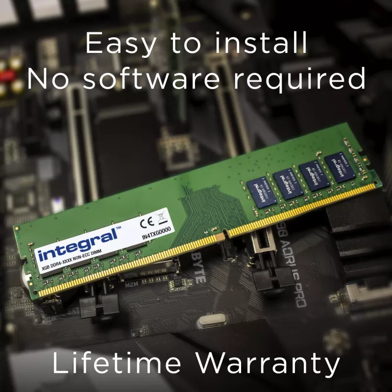 Integral 32GB PC-RAM-MODUL DDR4 3200MHZ PC4-25600 UNBUFFERED NON-ECC DIMM 1.2V 2GX8 CL22