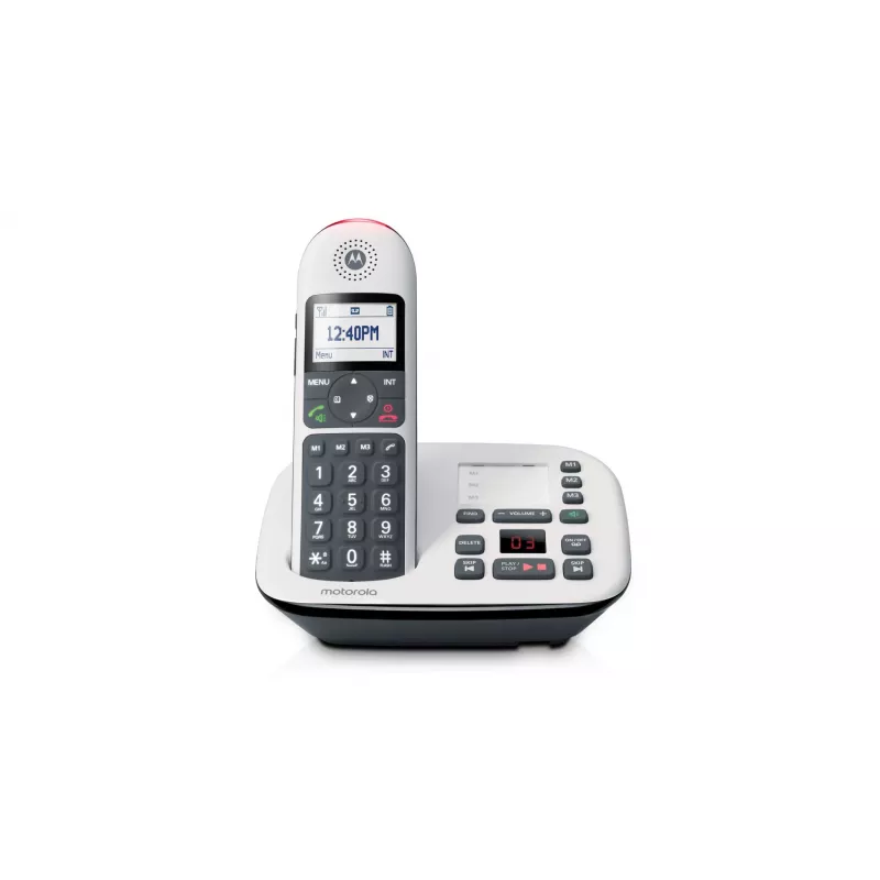 Motorola CD5011 DECT-Schnurlostelefon mit Anrufbeantworter, Weiß