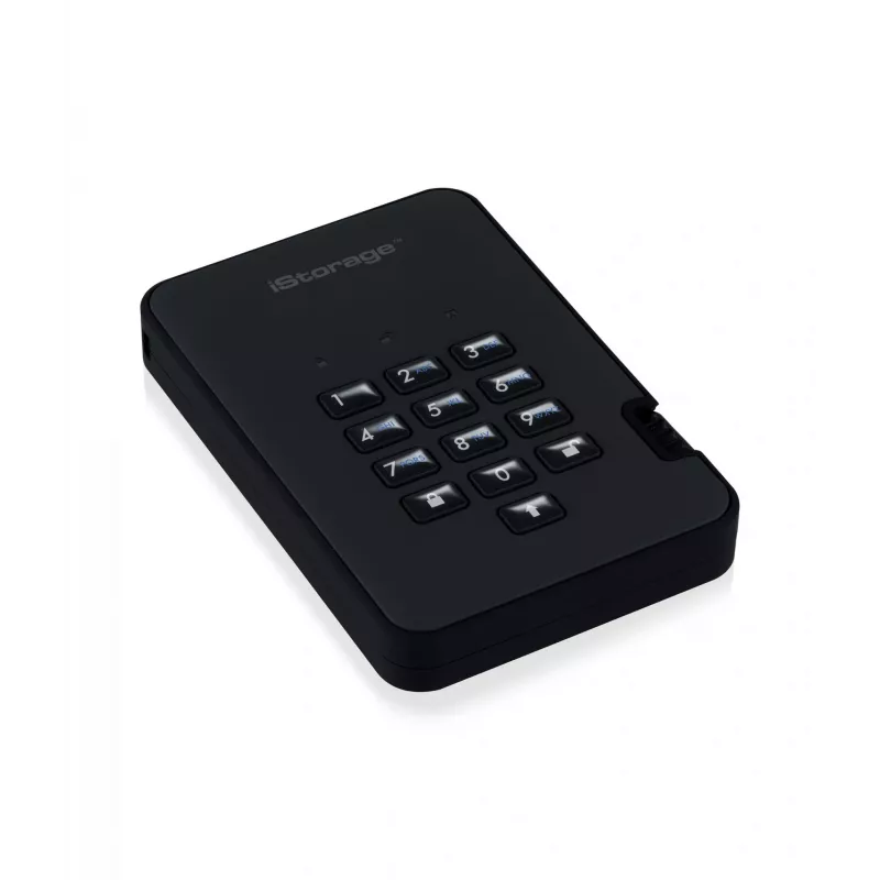 iStorage diskAshur² SSD 128GB Schwarz | Sichere tragbare Solid-State-Festplatte | AES-XTS 256-Bit-Hardwareverschlüsselung | PIN-geschützt | Betriebssystem- und plattformunabhängig | TAA-konform | Schutz vor Brute-Force-Angriffen | Staub-/wasserbeständig