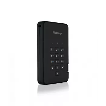 iStorage diskAshur² HDD 4TB Schwarz | Sichere tragbare Festplatte | AES-XTS 256-Bit-Hardware-Verschlüsselung | PIN-geschützt | Betriebssystem- und plattformunabhängig | TAA-konform | Schutz vor Brute-Force-Angriffen | Staub-/Wasserbeständig