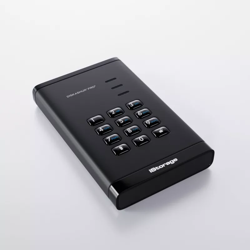 iStorage diskAshur PRO3 SSD 256-Bit 2 TB FIPS 140-3 Level 3, 2 TB, 2,5 Zoll, USB Typ-A / USB Typ-C, 3.2 Gen 1 (3.1 Gen 1), 448 MB/s, Schwarz