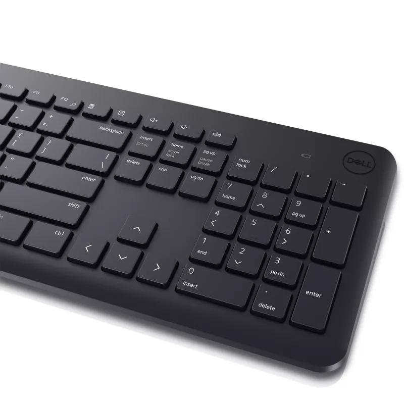 DELL KM3322W Tastatur Maus enthalten Büro RF Wireless AZERTY Belgisch Schwarz