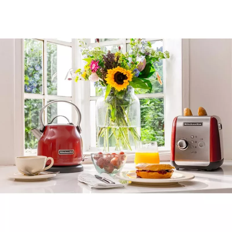KitchenAid 5KEK1222EER Wasserkocher 1,25 L 2200 W Schwarz, Rot, Edelstahl