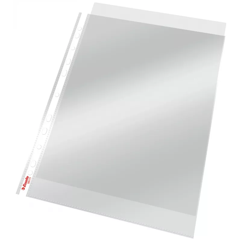 Esselte Pocket 75my A4, 210 x 297 mm (A4), Transparent, Polypropylene (PP), Hochformat, Oben, 0.075 mm