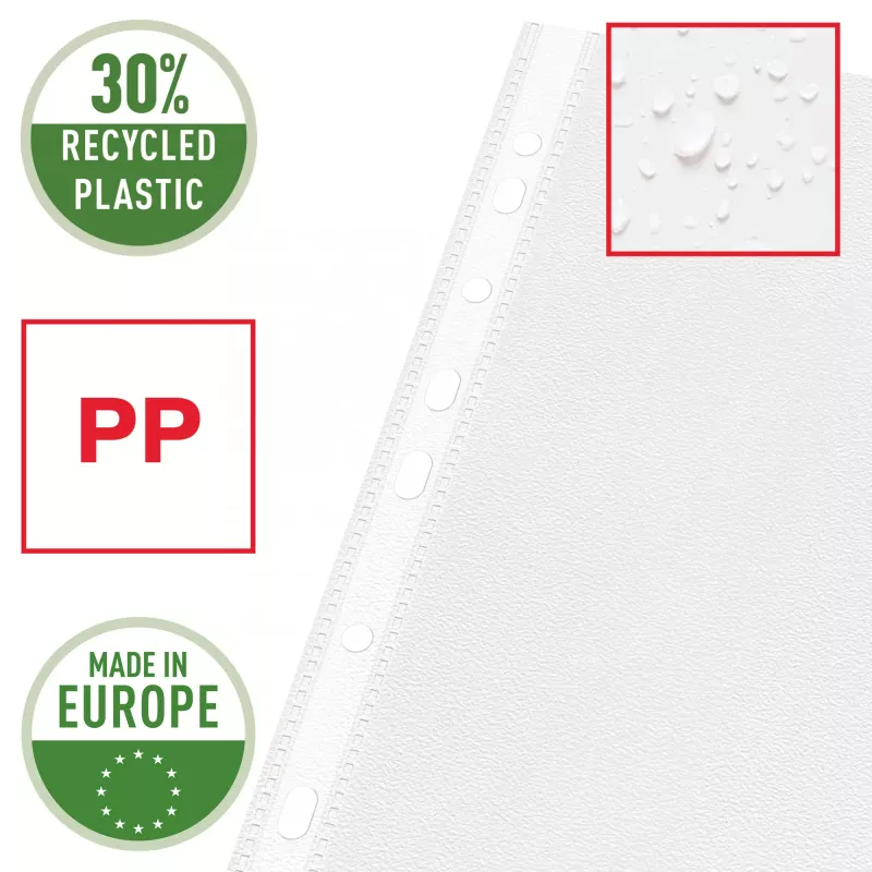 Esselte Qualitätstasche A4 links geöffnet, 30 % Pre-Consumer-Recycling-Kunststoff