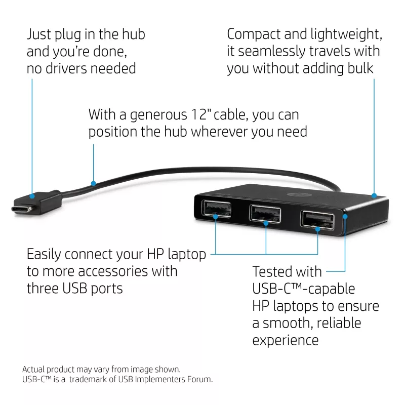 HP USB-C-zu-USB-A-Hub