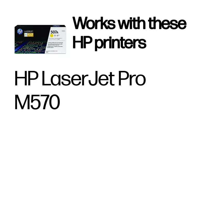 HP 507A Gelb Original LaserJet Toner-Kartusche, 6000 Seiten, Gelb, 1 Stk.